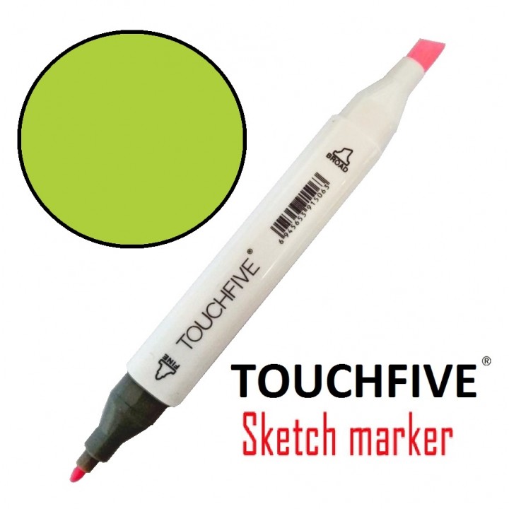 Маркер двусторонній TouchFive (Touch) №124 Fluorescent Green (Флуоресцентний зелений)