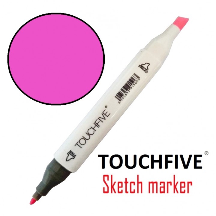 Маркер двусторонній TouchFive (Touch) №126 Fluorescent Pink (Флуоресцентний рожевий)