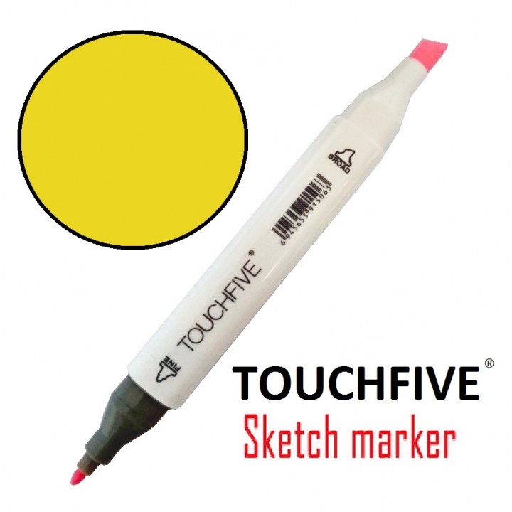 Маркер двусторонній TouchFive (Touch) №37 Pastel Yellow (Жовтий пастельний)